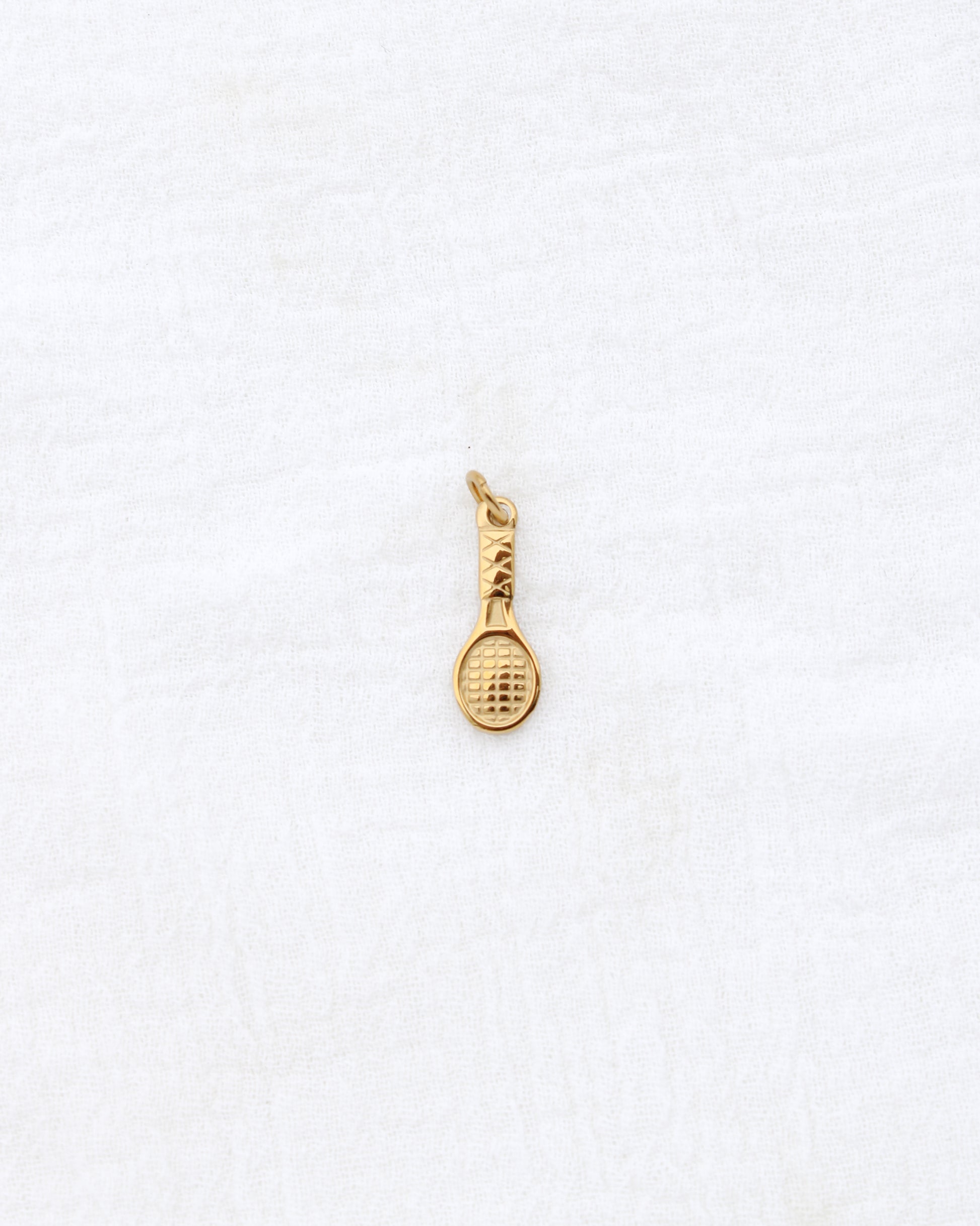 21mm Tennis Racket PVD Charm, CH391