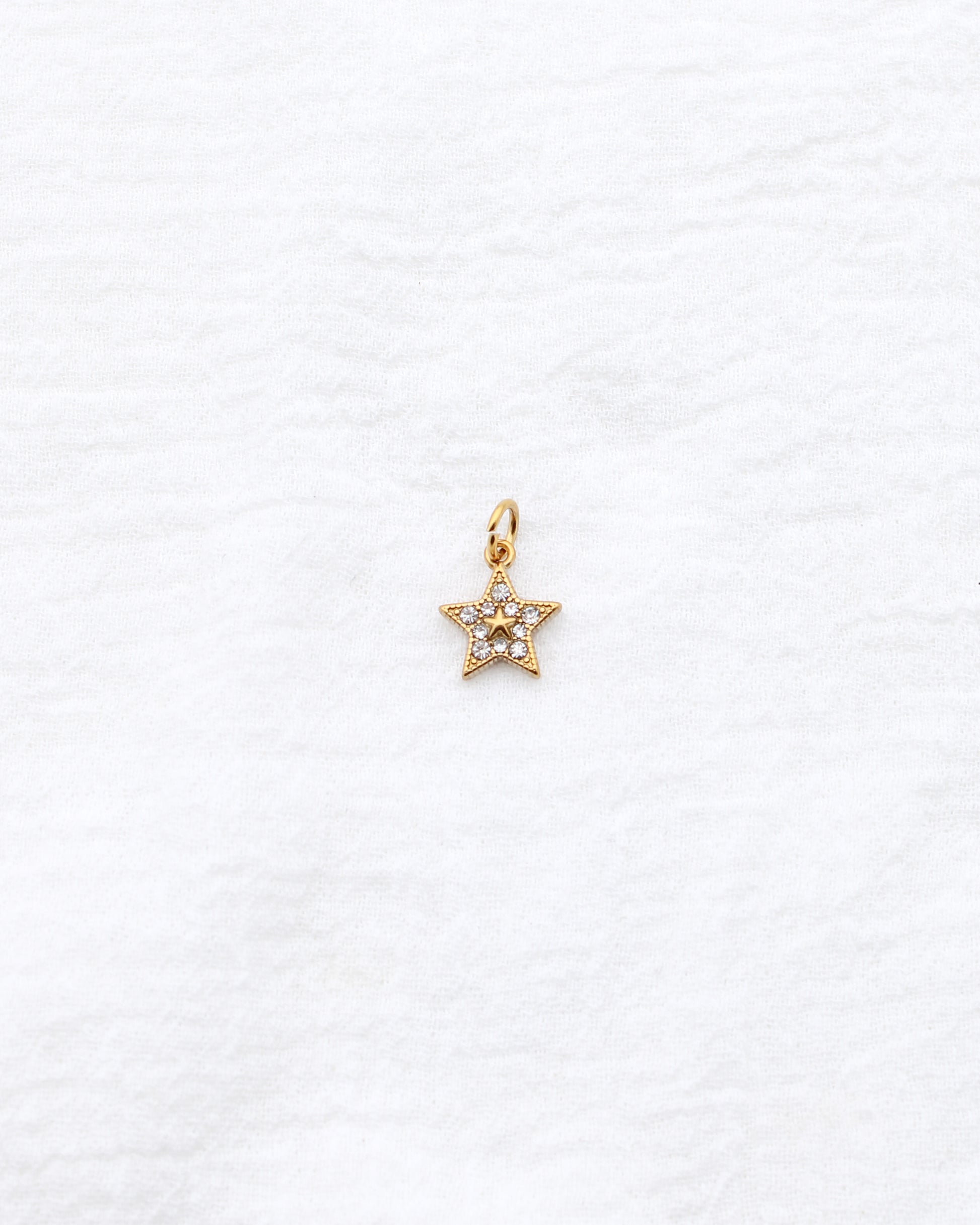 14mm Star w/ Multi Zircon PVD Charm, CH396