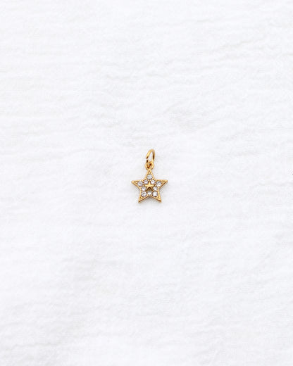 14mm Star w/ Multi Zircon PVD Charm, CH396