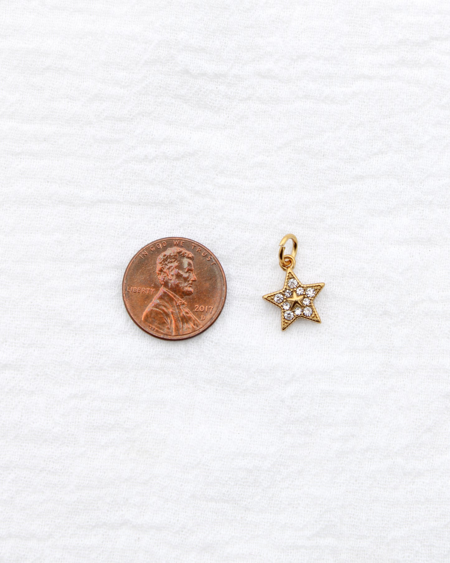 14mm Star w/ Multi Zircon PVD Charm, CH396