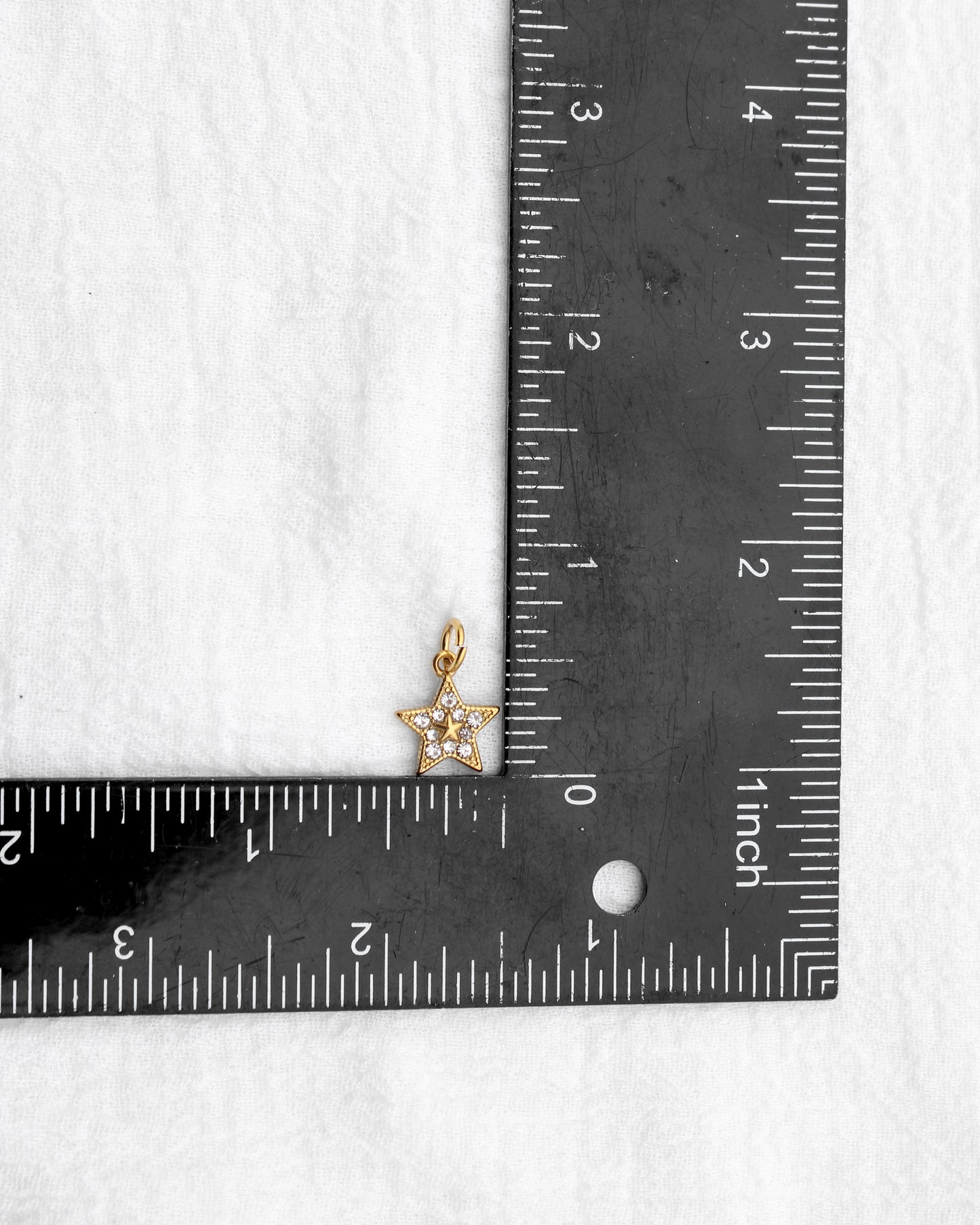 14mm Star w/ Multi Zircon PVD Charm, CH396