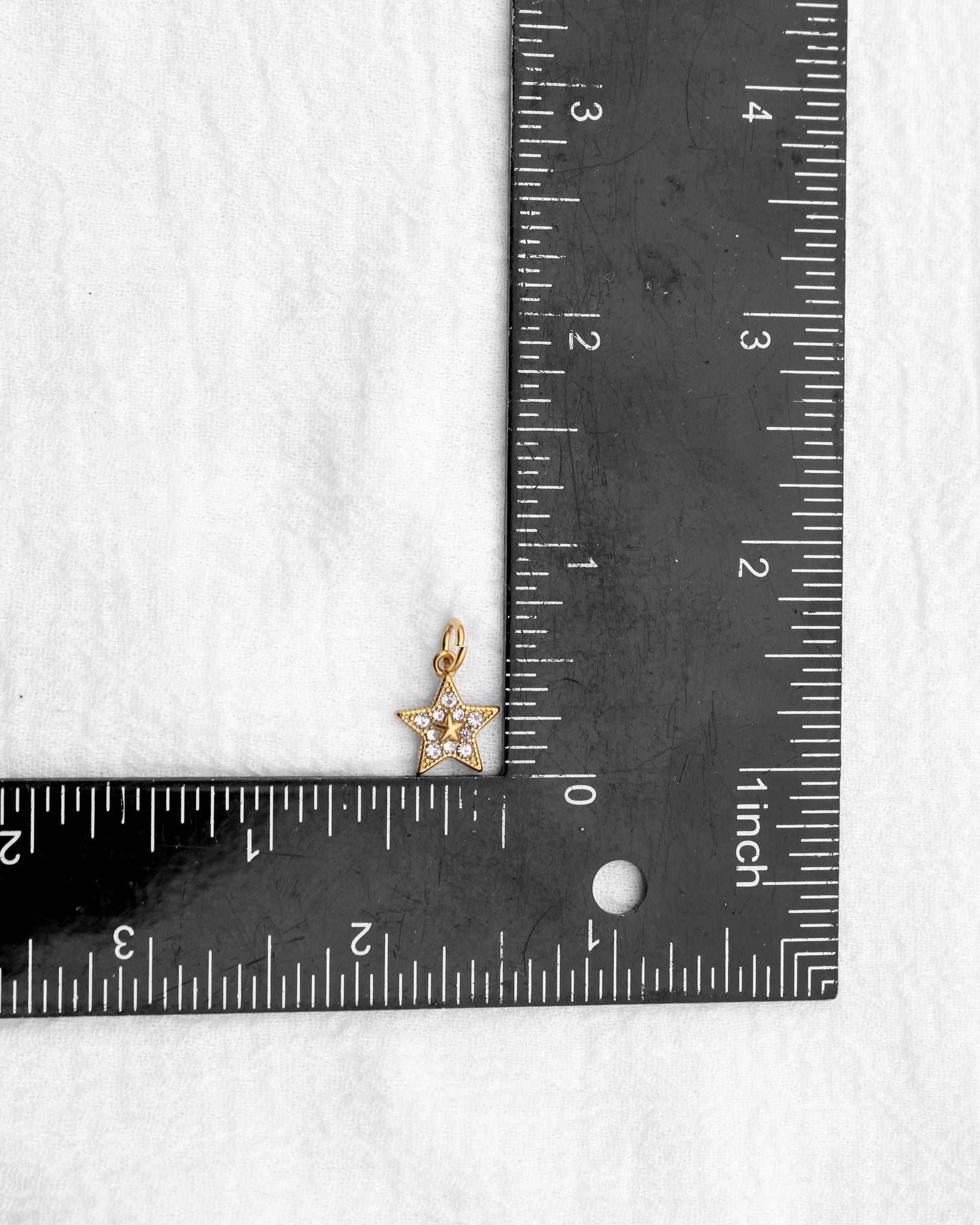 14mm Star w/ Multi Zircon PVD Charm, CH396