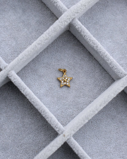 14mm Star w/ Multi Zircon PVD Charm, CH396