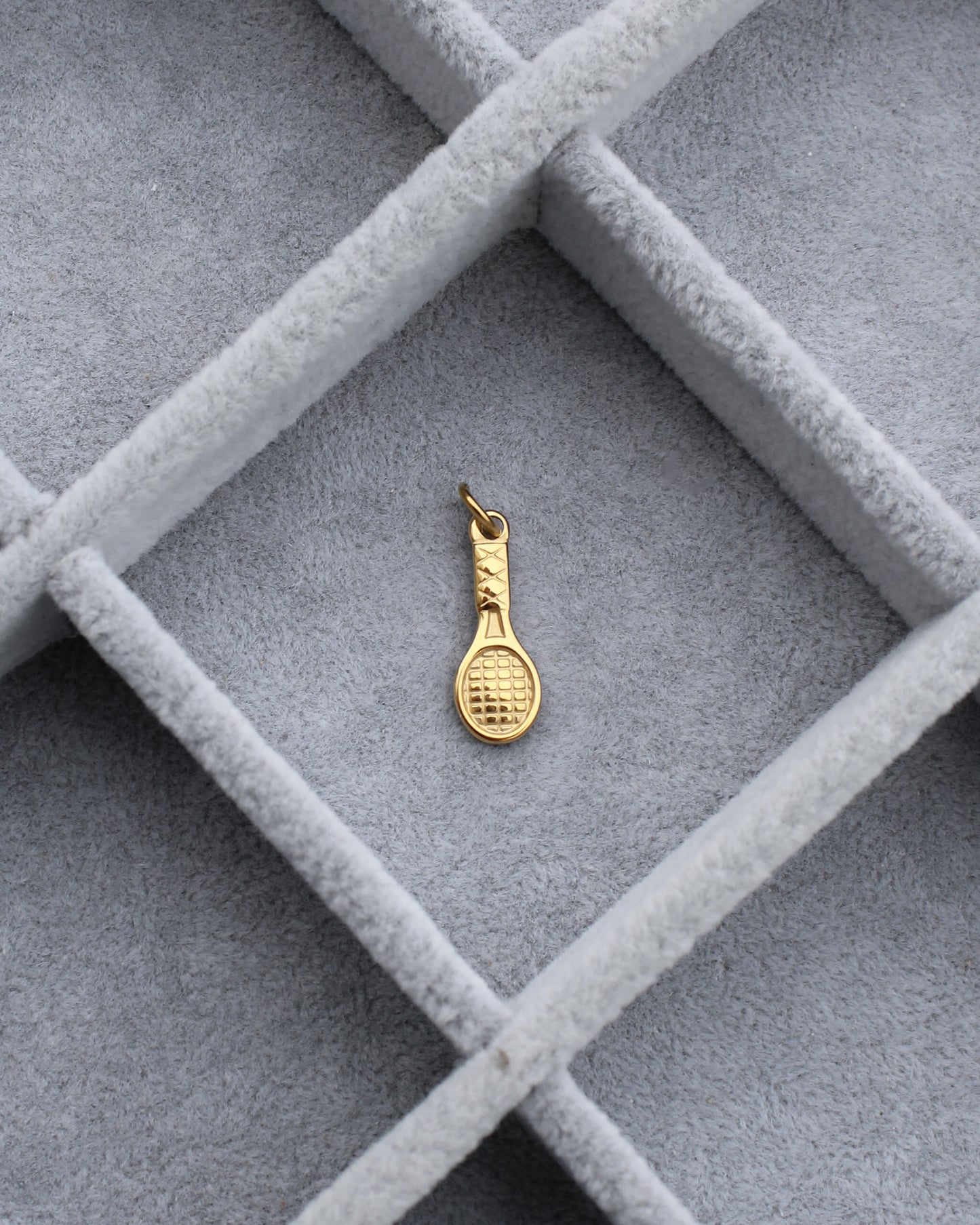 21mm Tennis Racket PVD Charm, CH391