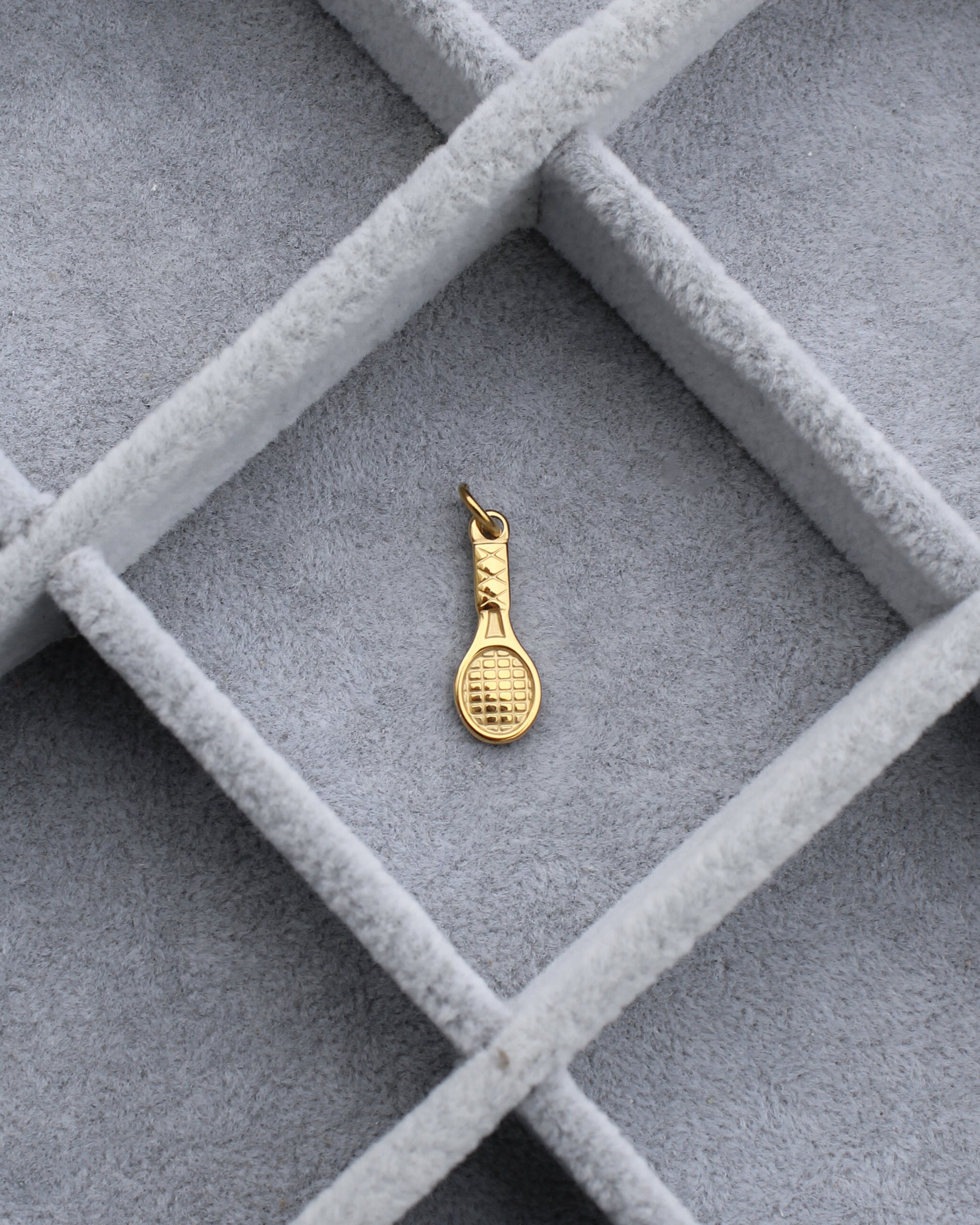 21mm Tennis Racket PVD Charm, CH391