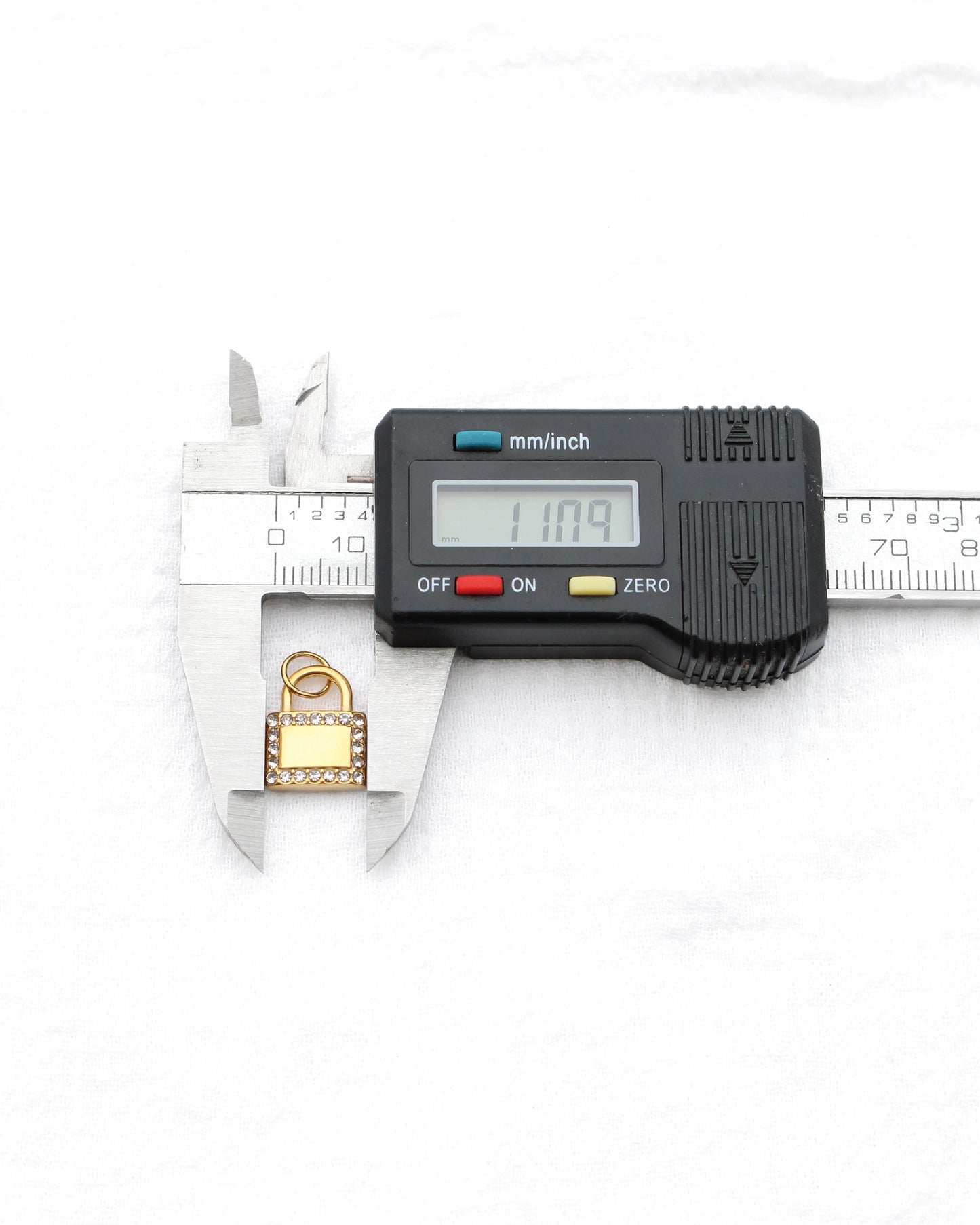 14mm Lock w/ Multi CZ PVD Charm, CH392