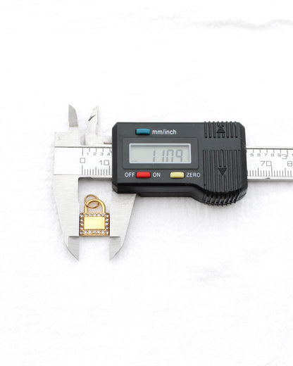 14mm Lock w/ Multi CZ PVD Charm, CH392