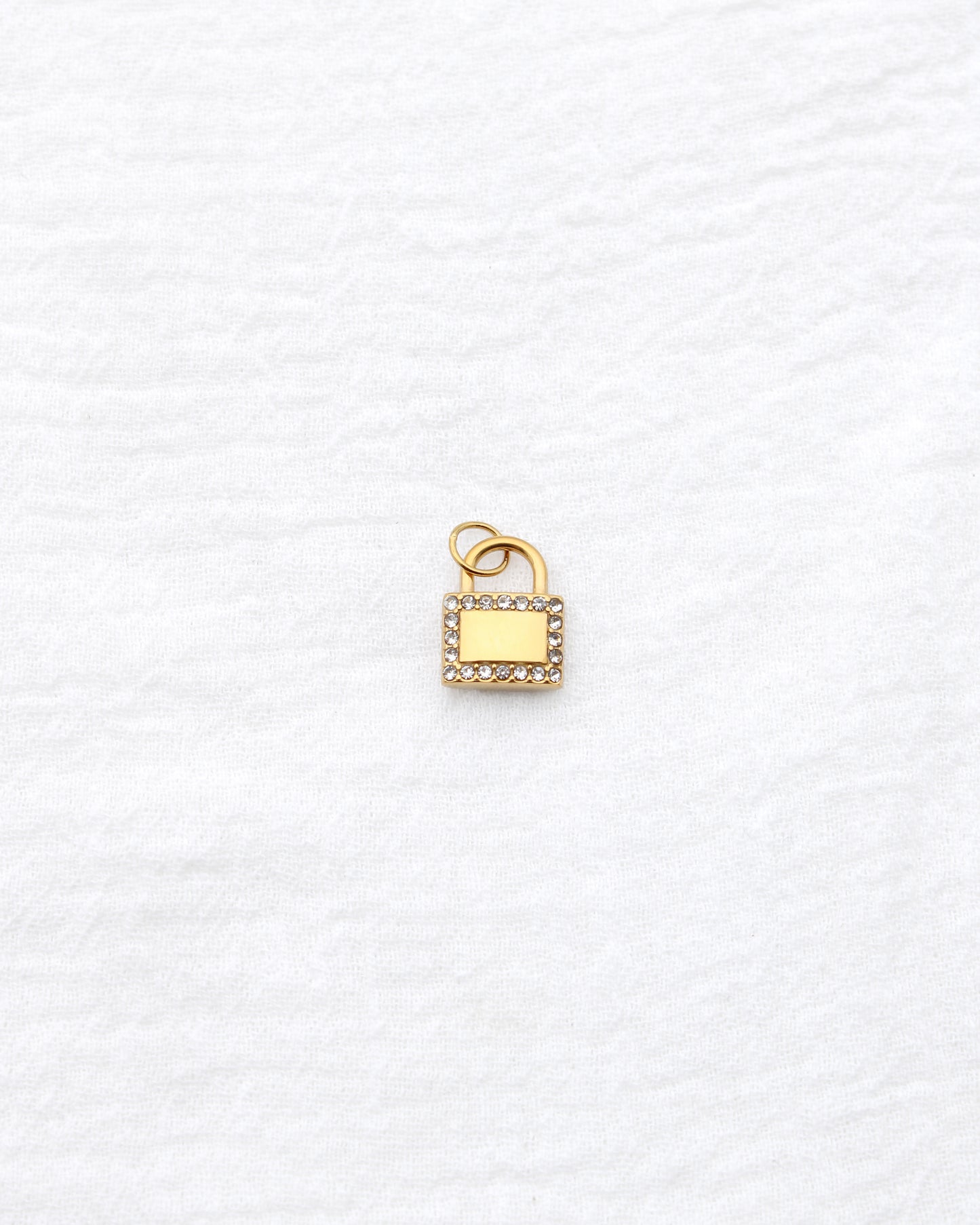 14mm Lock w/ Multi CZ PVD Charm, CH392