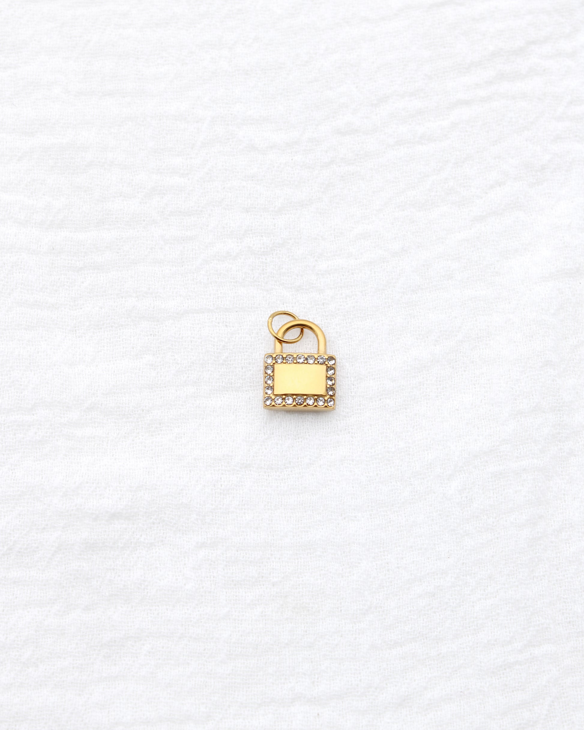 14mm Lock w/ Multi CZ PVD Charm, CH392