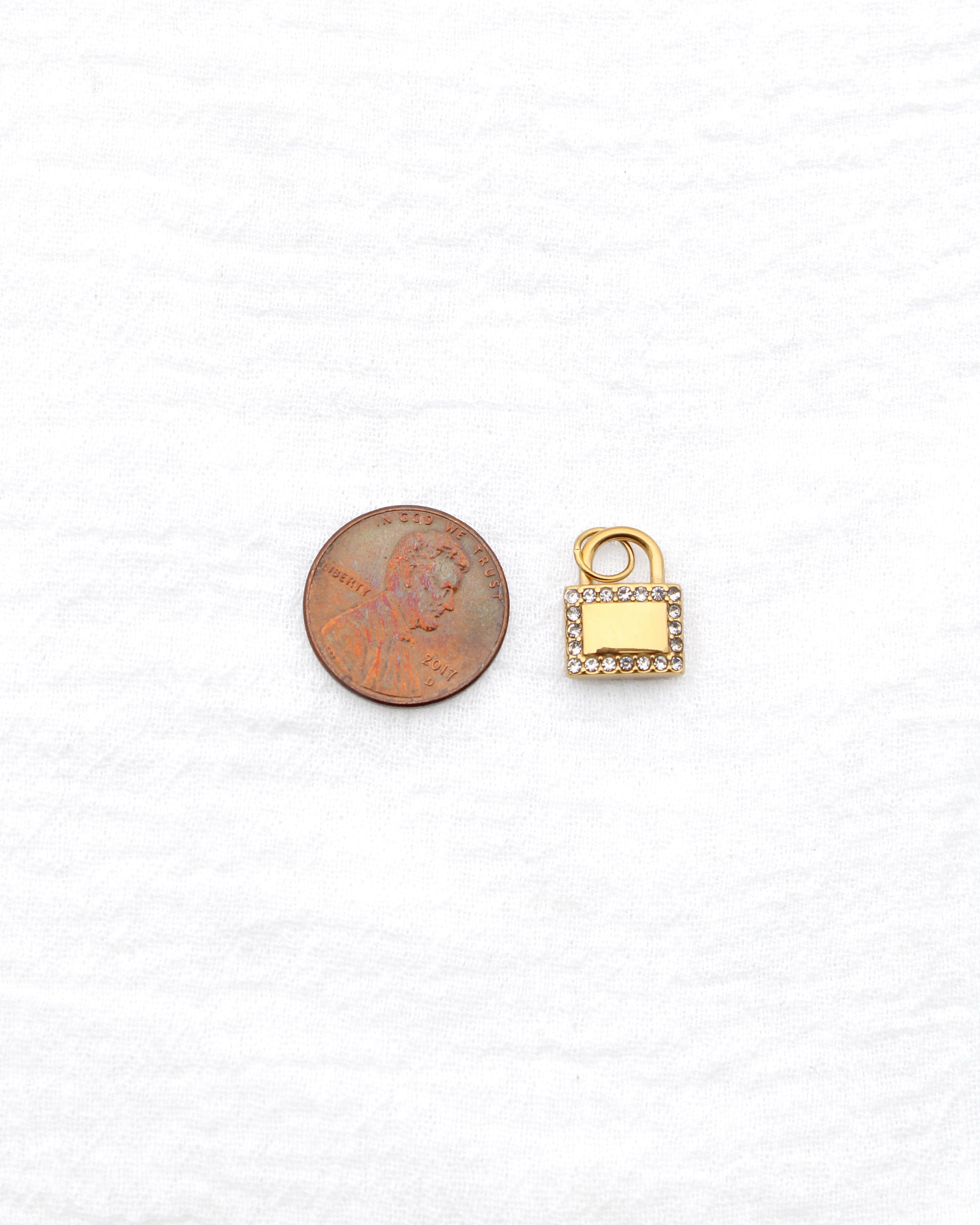 14mm Lock w/ Multi CZ PVD Charm, CH392