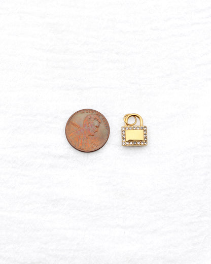 14mm Lock w/ Multi CZ PVD Charm, CH392