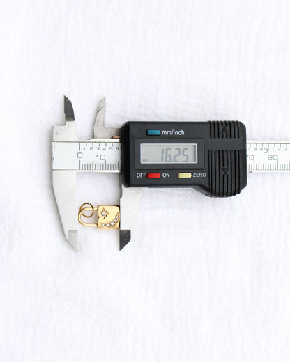 16mm Lock w/ Moon & Stars PVD Charm, CH393