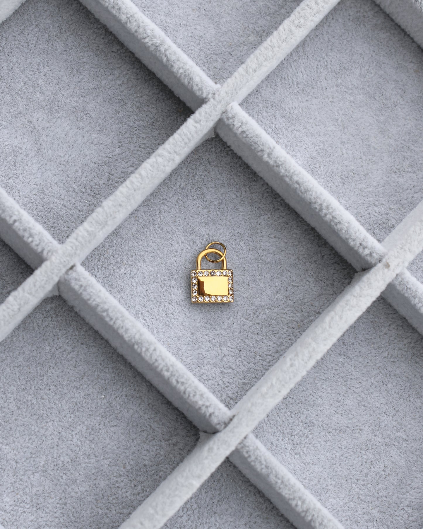 14mm Lock w/ Multi CZ PVD Charm, CH392