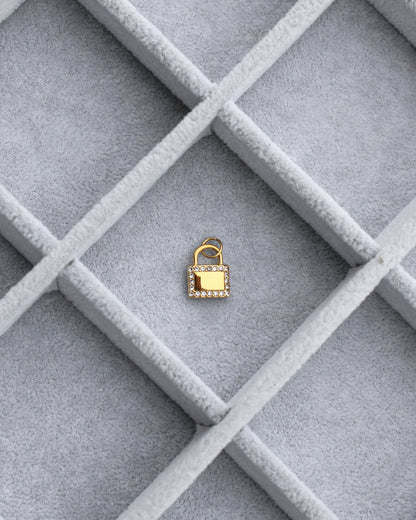 14mm Lock w/ Multi CZ PVD Charm, CH392