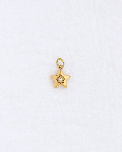 14mm Star w/ Zircon PVD Charm, CH394