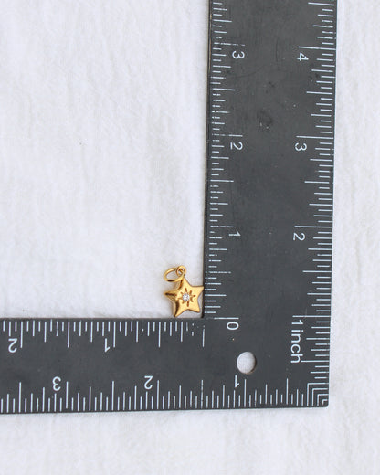 14mm Star w/ Zircon PVD Charm, CH394