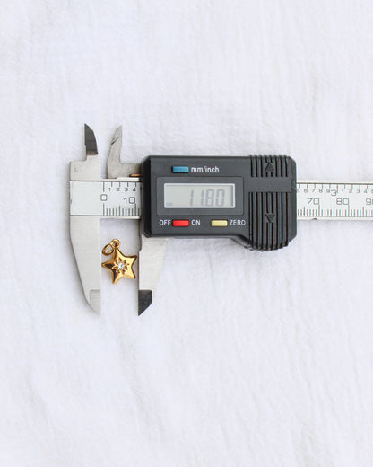 14mm Star w/ Zircon PVD Charm, CH394