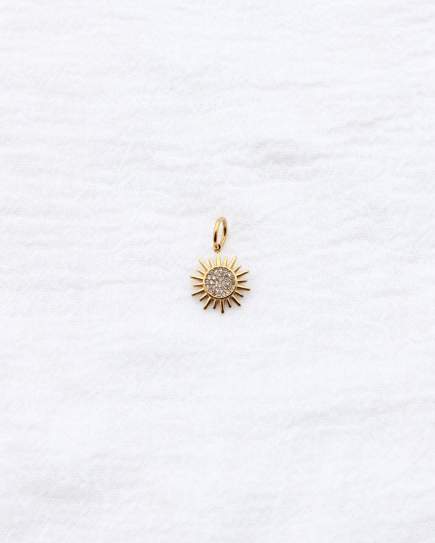14mm Sun w/ Zircon PVD Charm, CH389