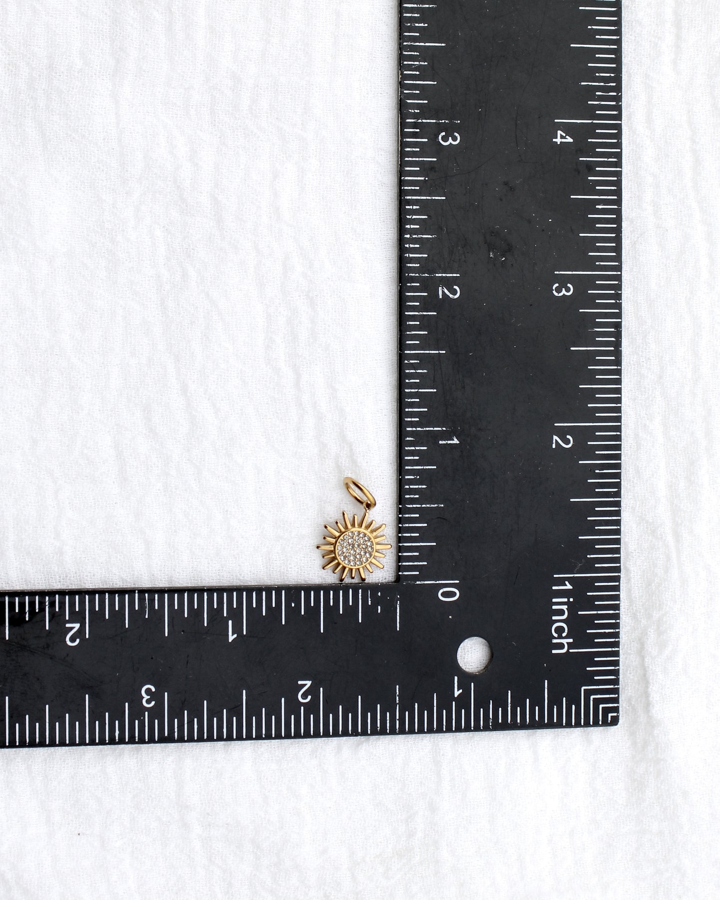 14mm Sun w/ Zircon PVD Charm, CH389