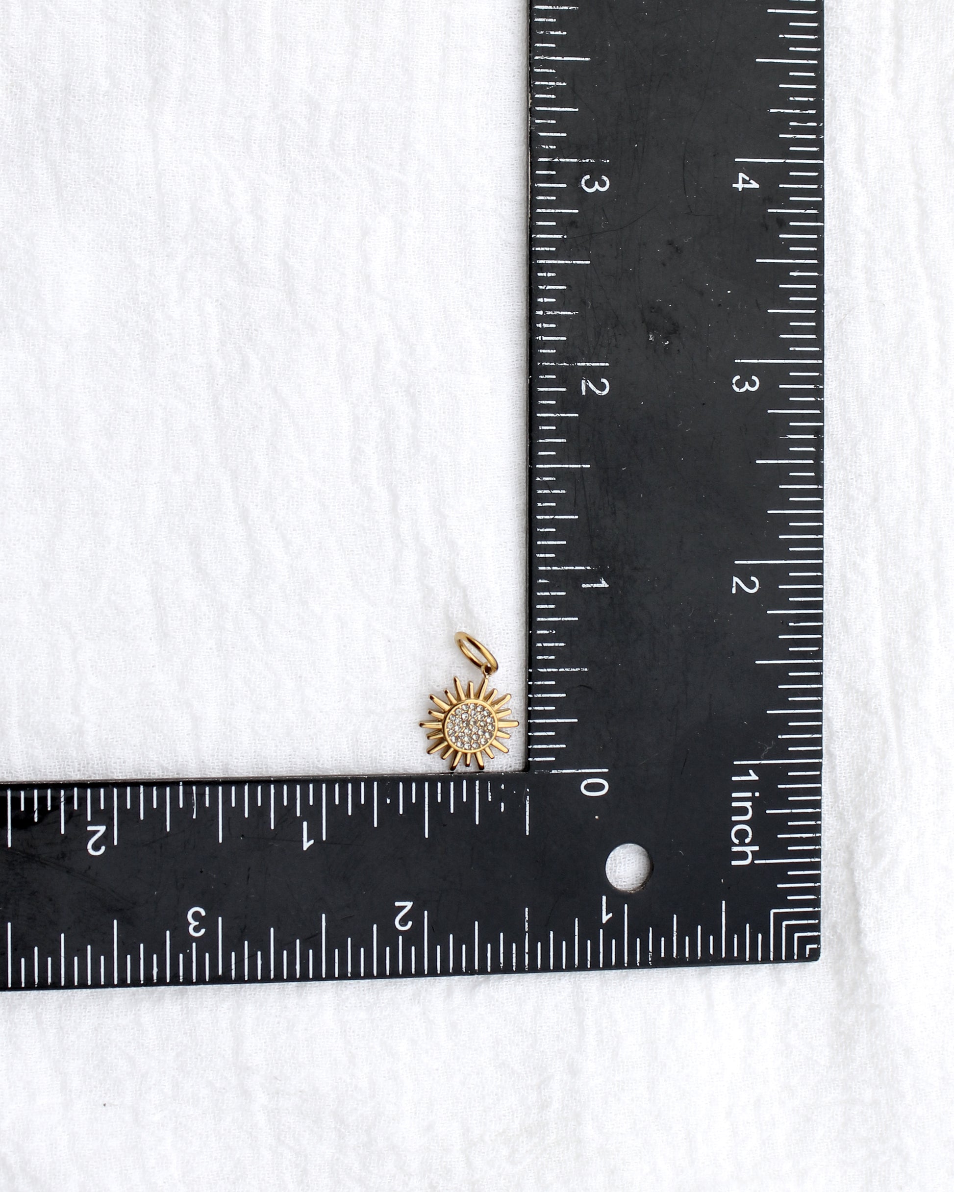 14mm Sun w/ Zircon PVD Charm, CH389