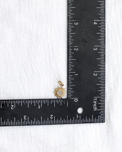 14mm Sun w/ Zircon PVD Charm, CH389