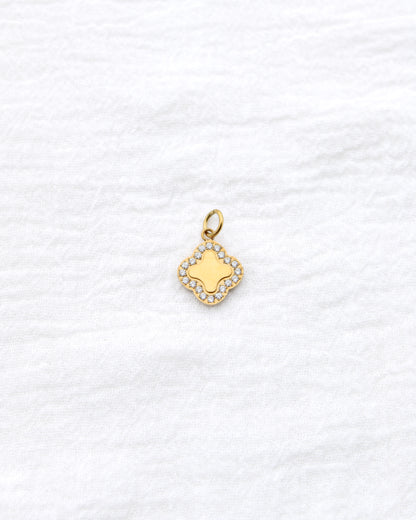 16mm Quatrefoil w/ CZ PVD Charm, CH407