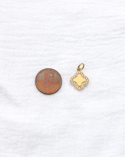 16mm Quatrefoil w/ CZ PVD Charm, CH407