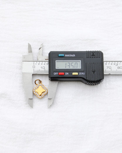 16mm Quatrefoil w/ CZ PVD Charm, CH407