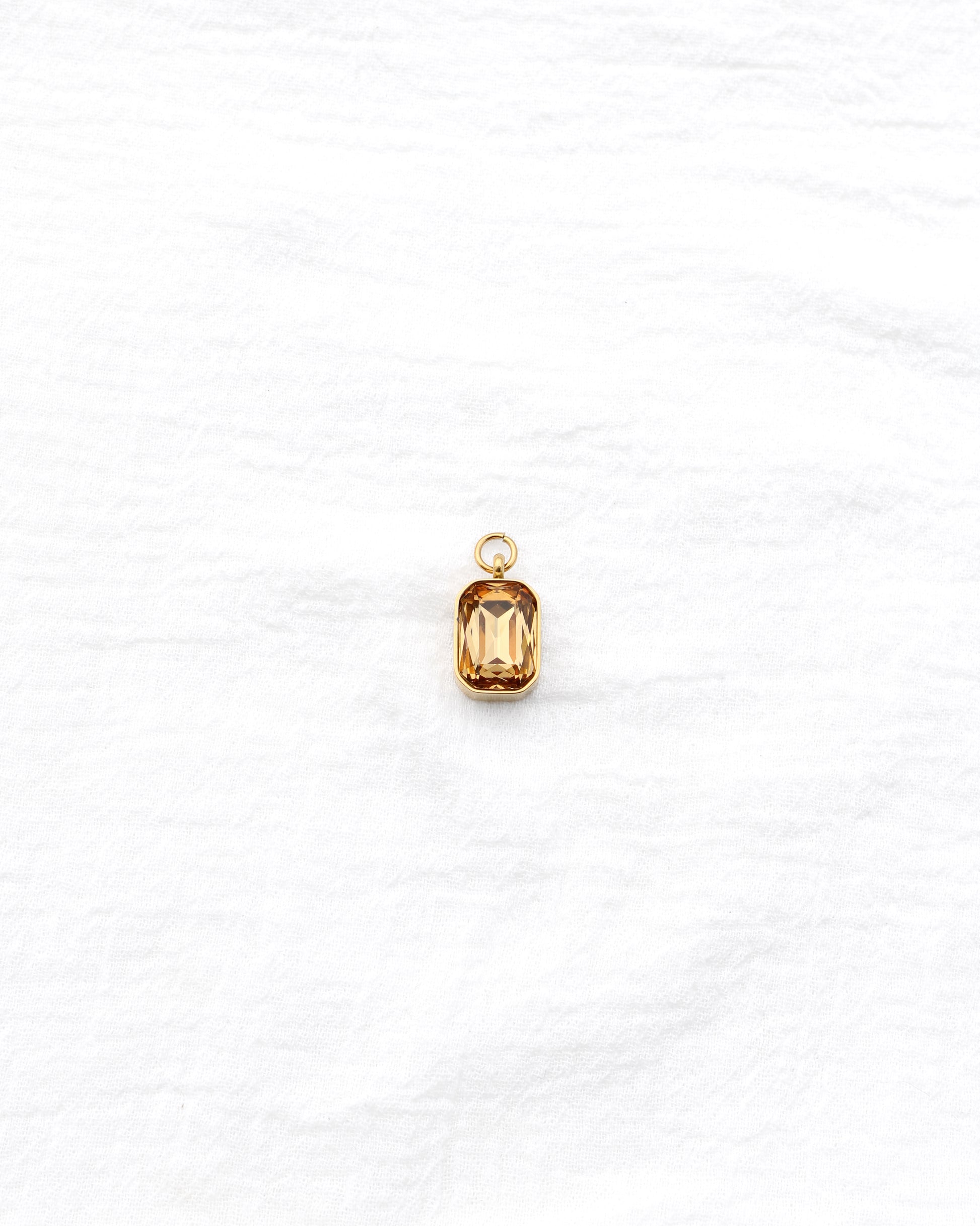 20mm Rectangle Topaz PVD Charm, CH400