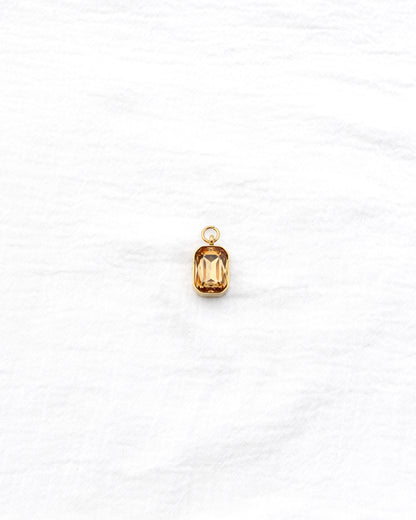 20mm Rectangle Topaz PVD Charm, CH400