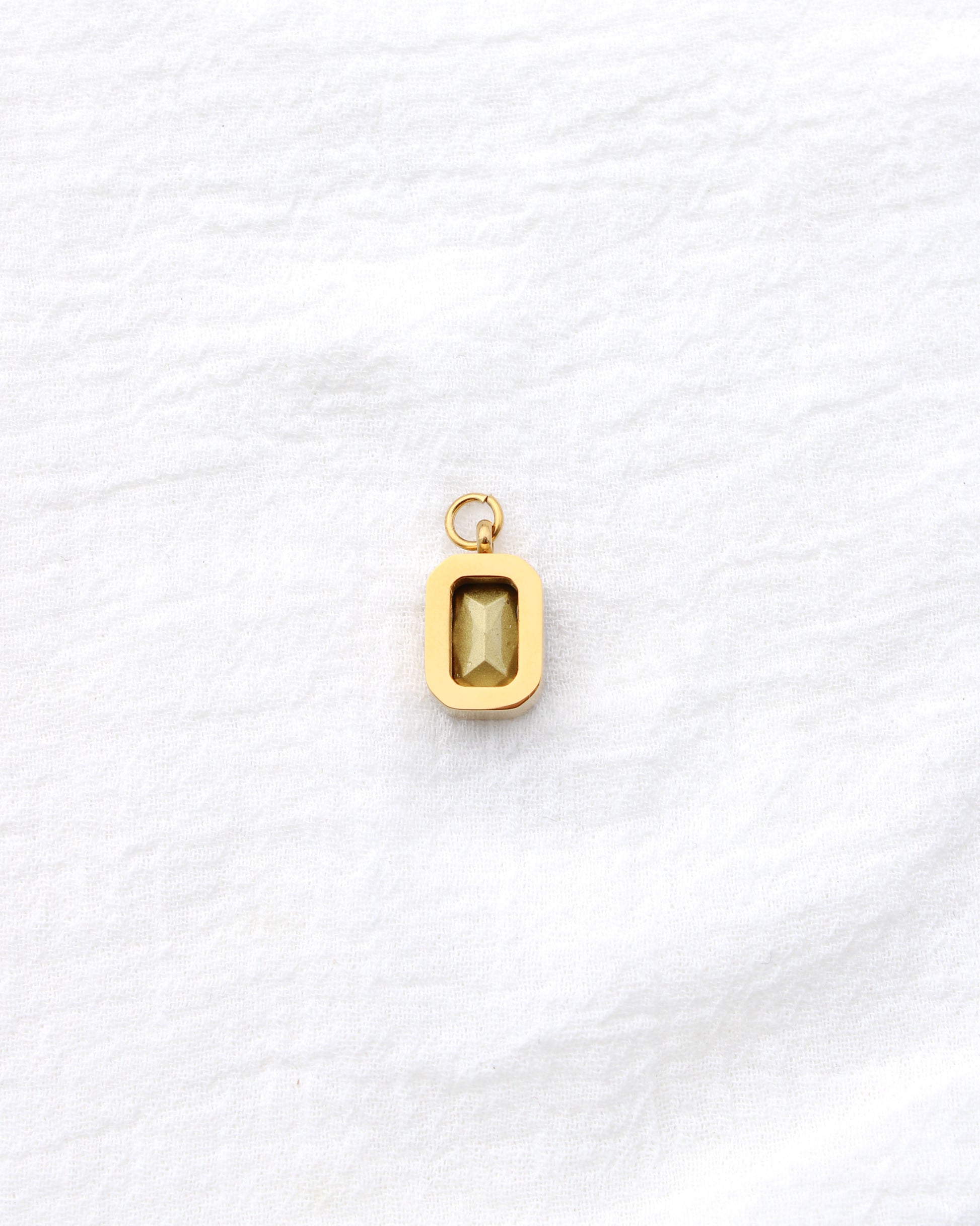 20mm Rectangle Topaz PVD Charm, CH400