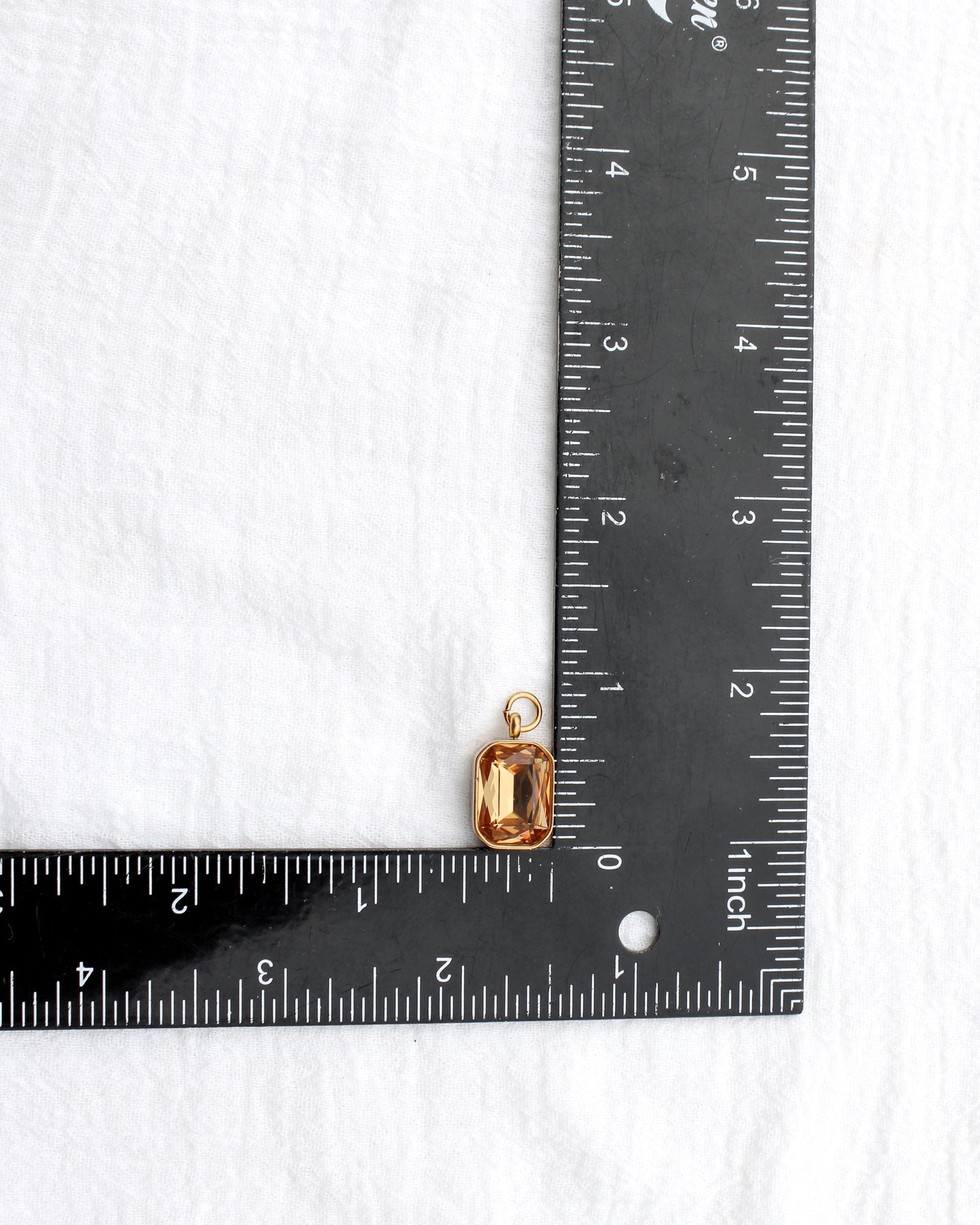 20mm Rectangle Topaz PVD Charm, CH400