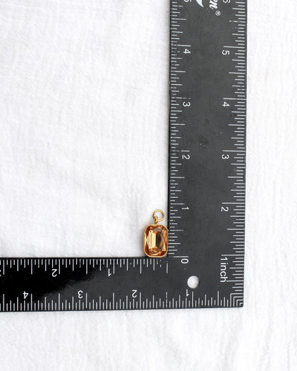 20mm Rectangle Topaz PVD Charm, CH400