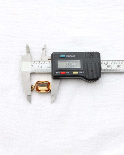 20mm Rectangle Topaz PVD Charm, CH400