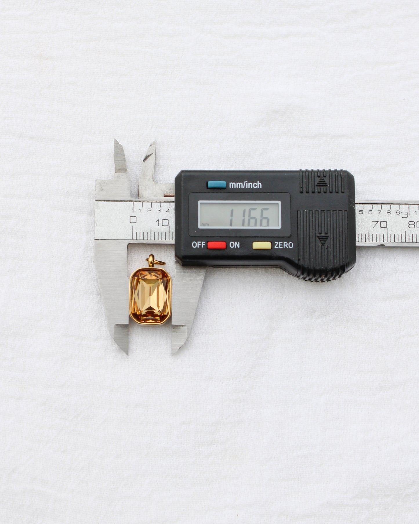 20mm Rectangle Topaz PVD Charm, CH400