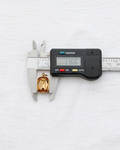 20mm Rectangle Topaz PVD Charm, CH400