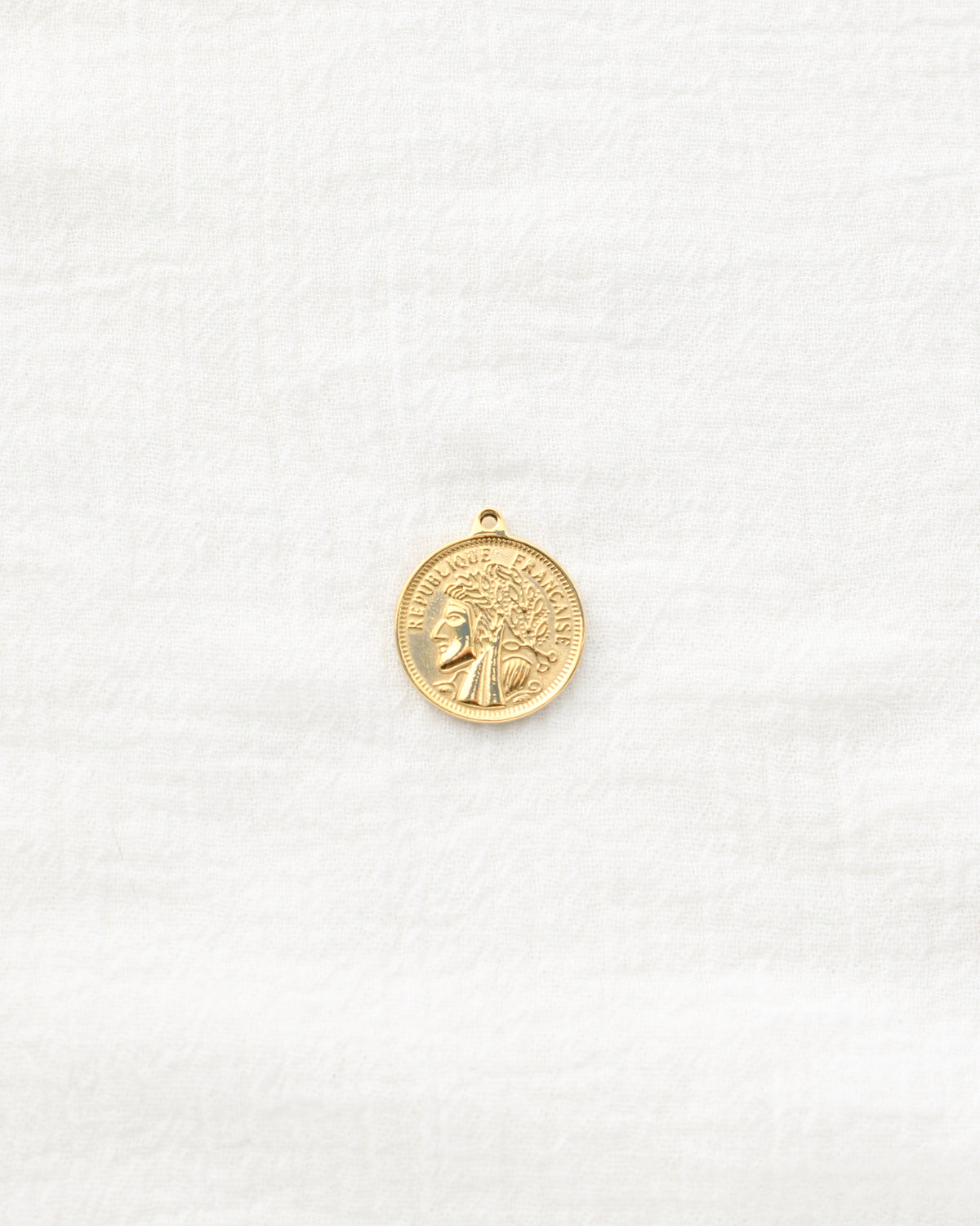 24mm Vintage Coin PVD Charm, CH497