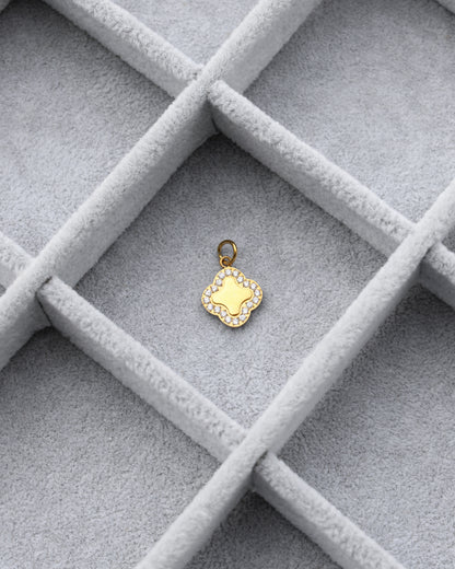 16mm Quatrefoil w/ CZ PVD Charm, CH407