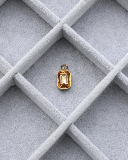 20mm Rectangle Topaz PVD Charm, CH400