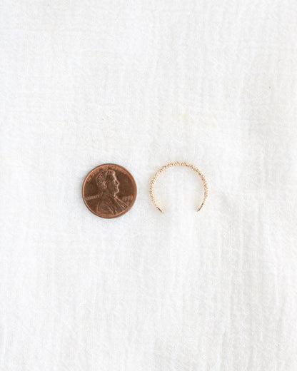 1.4mm Sparkly Cuff Ring, R73