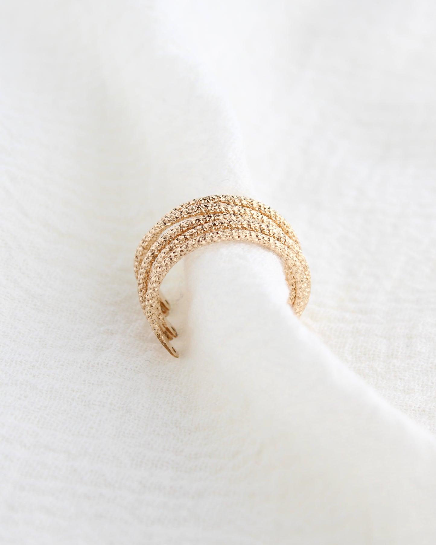 1.4mm Sparkly Cuff Ring, R73