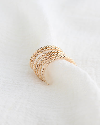 1.3mm Twisted Cuff Ring, R72