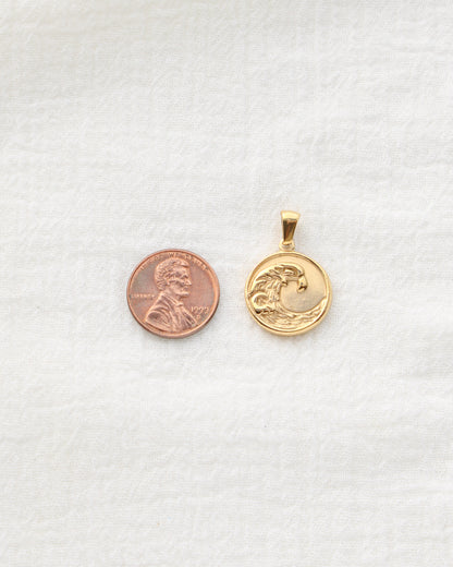 21mm Wave Disc PVD Charm, CH506