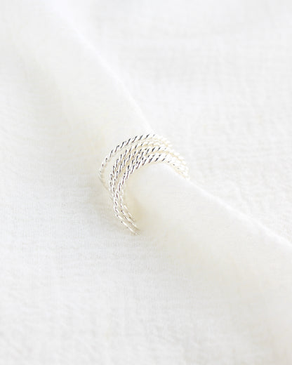 1.3mm Twisted Cuff Ring, R72