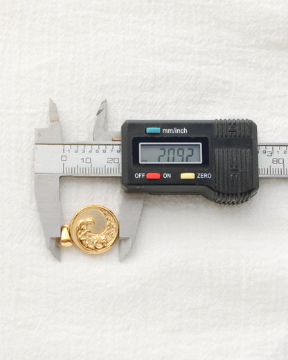 21mm Wave Disc PVD Charm, CH506