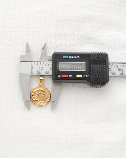 21mm Wave Disc PVD Charm, CH506