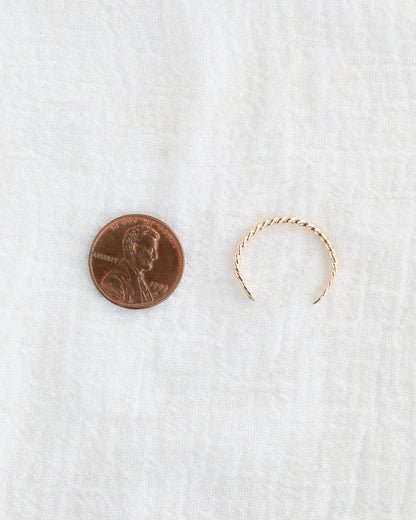 1.3mm Twisted Cuff Ring, R72