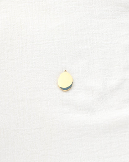 23mm Textured Oval PVD Charm, CH498