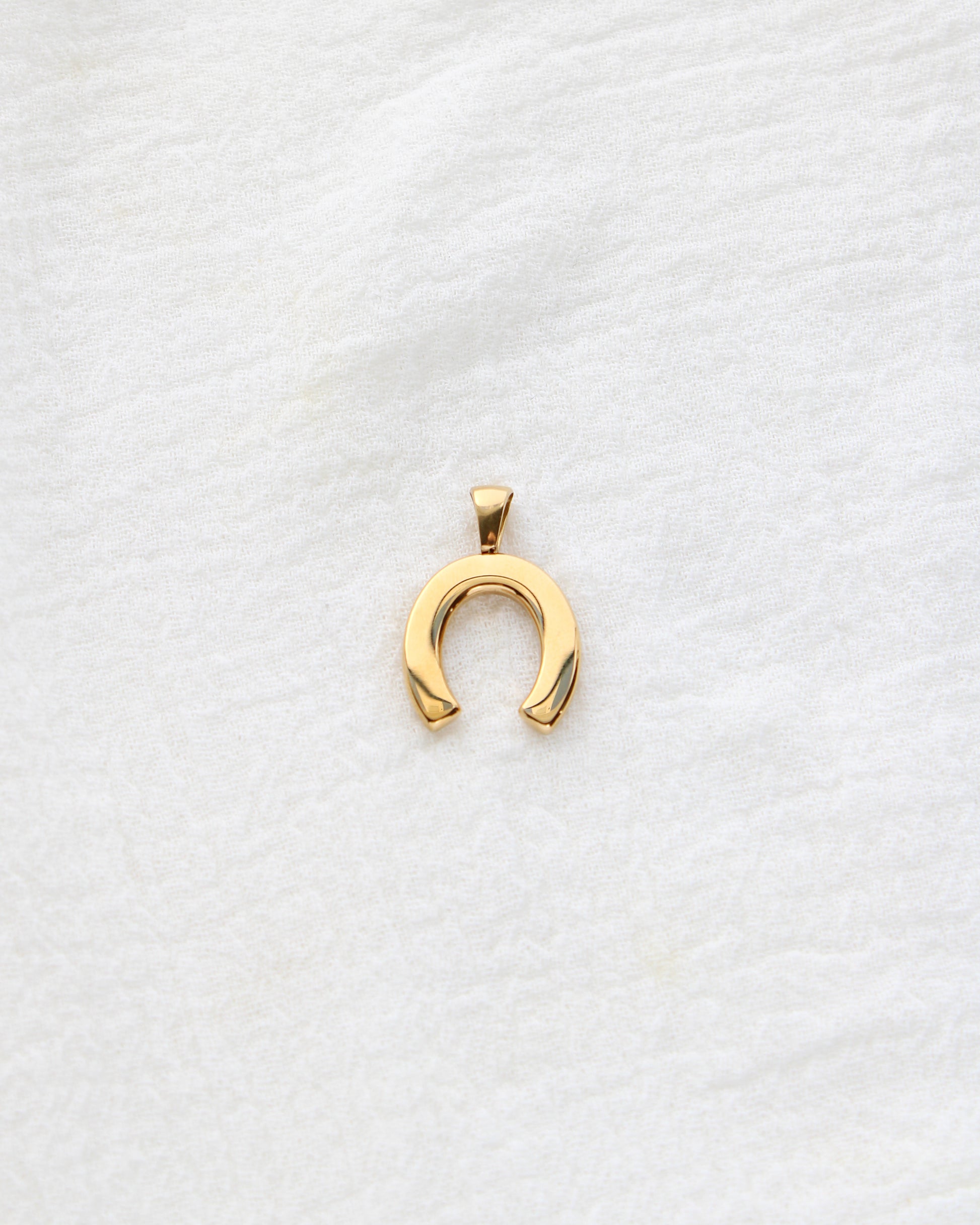 25mm Horseshoe w/ Rhinestones PVD Charm, CH399
