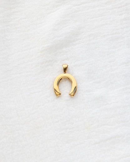 25mm Horseshoe w/ Rhinestones PVD Charm, CH399